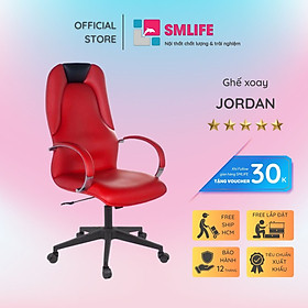 Ghế xoay văn phòng lưng cao da công nghiệp SMLIFE Jordan