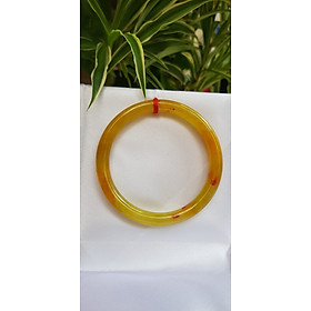 Vòng tay nữ đá Cẩm thạch Vàng Anh Tươi  sáng bóng mới đẹp quá các Chị Em ơi Ni nhỏ 48mm x cọng 6mm chuẩn hợp Nữ mệnh Kim, mệnh Thổ, mệnh Thuỷ 30kg - 48kg màu vàng tươi món quà ý nghĩa dành cho các chị em nữ đeo tươi đẹp xinh may mắn cả năm ạ