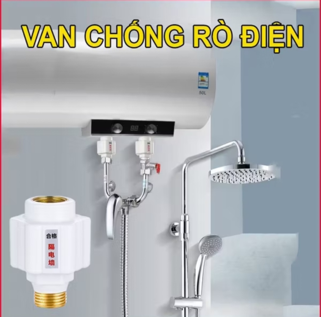 BỘ 2 VAN CHỐNG ĐIỆN GIẬT LẮP BÌNH NƯỚC NÓNG LẠNH BẢO VỆ AN TOÀN CHO MỌI GIA ĐÌNH