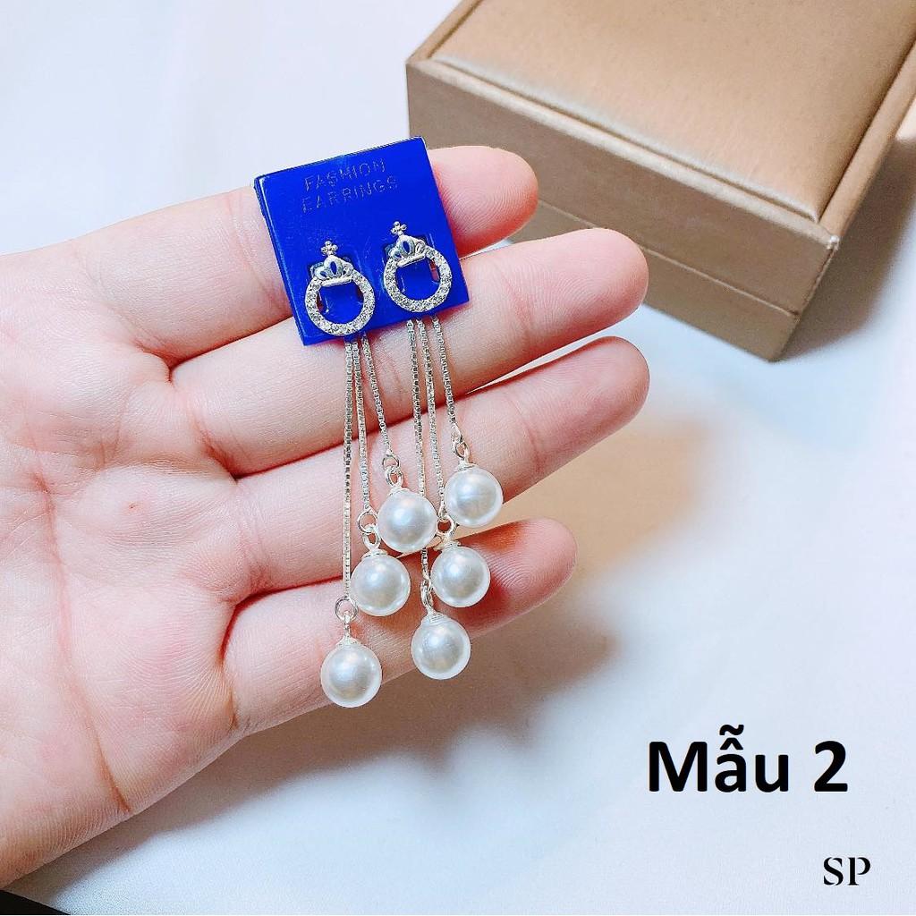 Bông tai bạc thời trang khoá bấm cao cấp chất liệu bằng bạc s925 SA0103