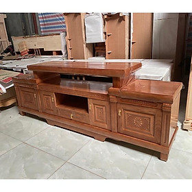 Kệ tivi gỗ xoan đào - sồi 2m + 2m2
