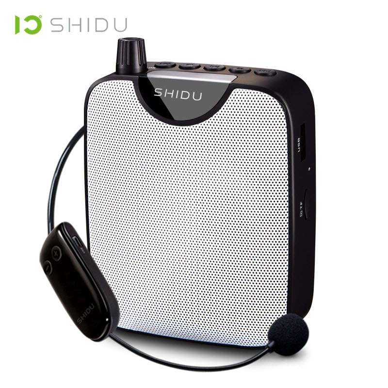 Máy Trợ Giảng Shidu M500 Kèm Micro Không Dây UHF Chống Hú Công Suất Loa 10W Tích Hợp Cổng AUX, USB Dung Lượng Pin Lớn 1800mAh - Hàng Chính Hãng