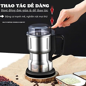 Máy xay hạt khô, xay bột, gia vị cà phê đa năng,công suất 300w, chất liệu cối inox động cơ lõi đồng