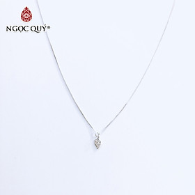 Dây chuyền bạc mặt chiếc lá - Ngọc Quý Gemstones
