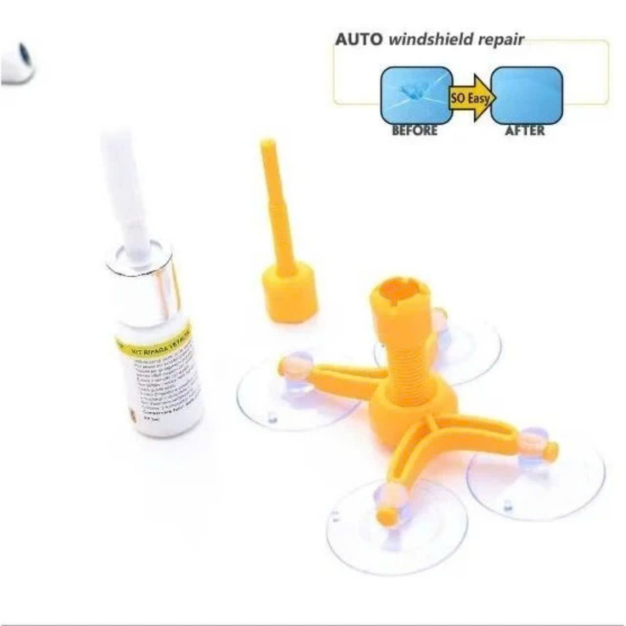 Keo Dán Kính xóa vết Nứt kính Chắn Gió Xe Hơi đủ phụ kiện
