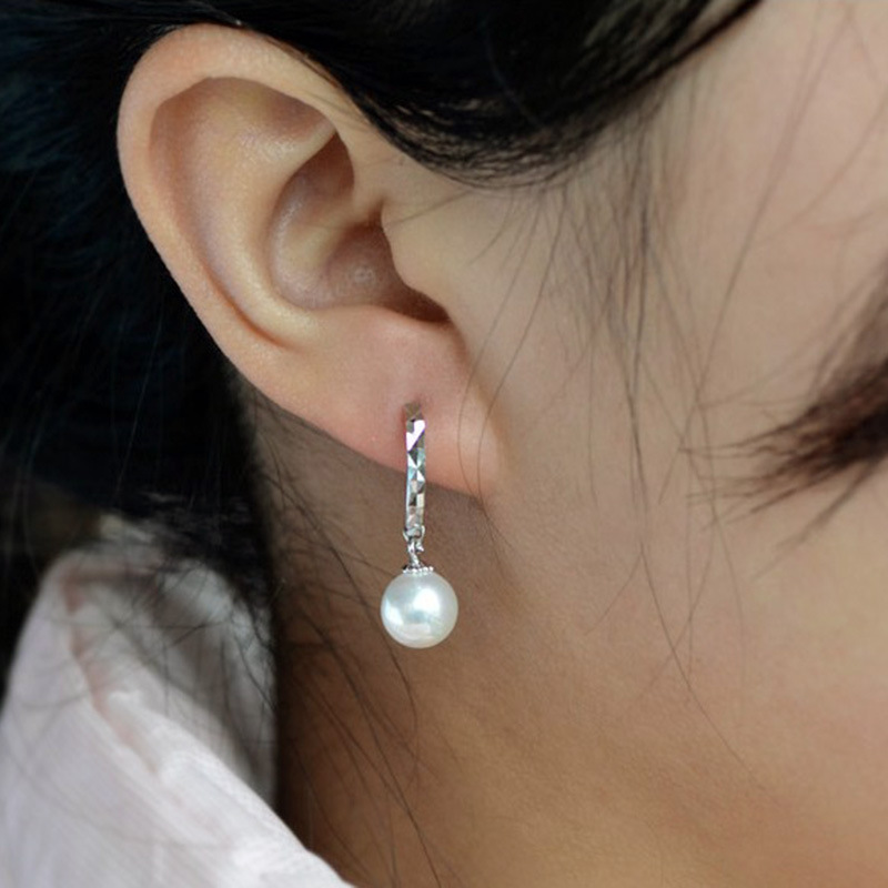 Bông tai nữ tòng teng siêu dễ thương đính đá zircon sang trọng, cườm giả ngọc