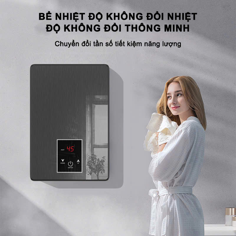 Máy nước nóng trực tiếp có cài đặt nhiệt độ, làm nóng tức thì, hàng thái lan (TẶNG ÁT CHỐNG GIẬT)