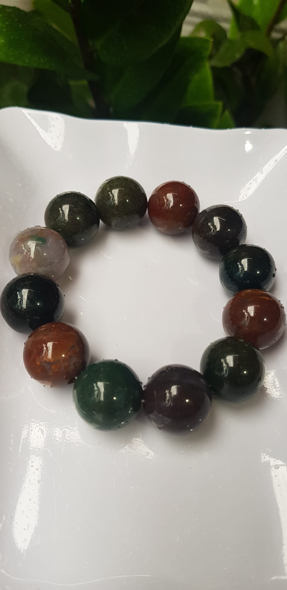 Vòng Nam Mới đá casidon size lớn 18mm Vòng đa sắc màu sáng bóng đẹp đeo sang tay ạ Nam tất cả các mệnh đeo hợp ạ