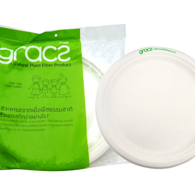 Combo 3 Gói ( 30 Cái ) Dĩa 10in  - Bao Bì Gracz Từ Bã Mía