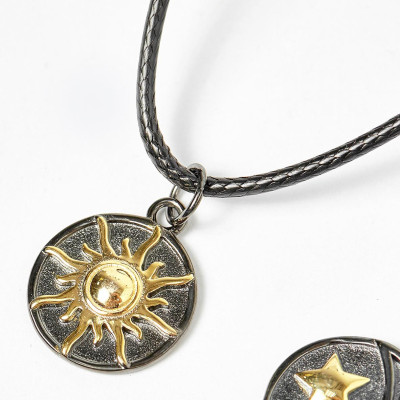 Combo dây chuyền nam nữ bạc moon and sun - Ngọc Quý Gemstones