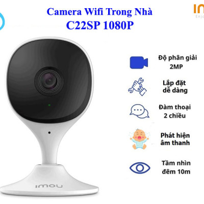 CAMERA WIFI IMOU TRONG NHÀ CUE 2E C22SP 2MP MẪU MỚI - ĐÀM THOẠI 2 CHIỀU - HÀNG CHÍNH HÃNG