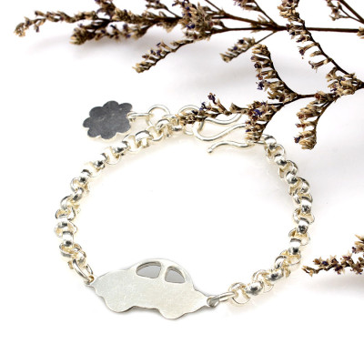 Lắc Tay Lắc Chân Trẻ Em Bạc Hiểu Minh LTE081 khắc tên theo yêu cầu