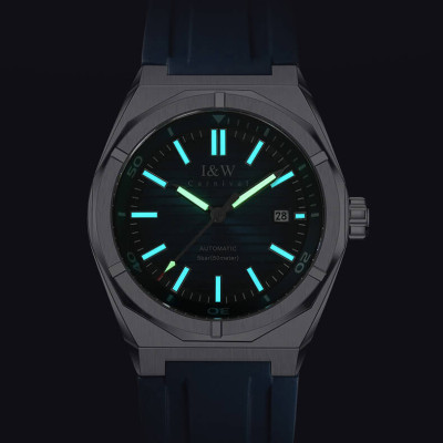 Đồng hồ nam chính hãng IW CARNIVAL IW711G-2 Kính sapphire ,chống xước ,Chống nước 50m ,Bảo hành 24 tháng,Máy cơ (Automatic),dây cao su cao cấp, mặt xanh thiết kế đơn giản dễ đeo