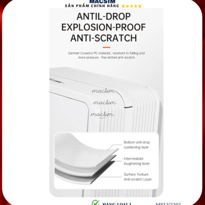 Vali cao cấp Macsim SMLV2301 cỡ 20 inch màu trắng- Hàng loại 1