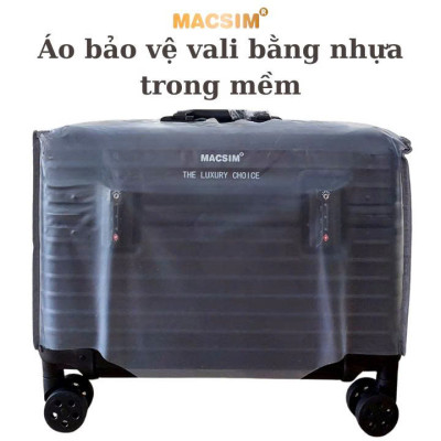Vali hợp kim nhôm nguyên khối cao cấp Macsim Aksen hàng loại 1 MSAK168 Nhãn hiệu Macsim cao cấp cỡ 17 inches màu đen