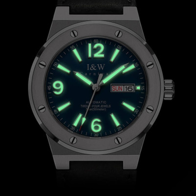 Đồng hồ nam chính hãng IW CARNIVAL IW589G-1 Kính sapphire ,chống xước,Chống nước ,Bảo hành 24 tháng,Máy cơ (Automatic),Dây da cao cấp,thiết kế lộ cơ thể thao