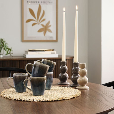 Cốc | JYSK Henning | gốm | xám | DK7xC9cm