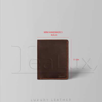 Ví Đứng Mini Da Sáp Handmade LEALUX Mini Handmade 5