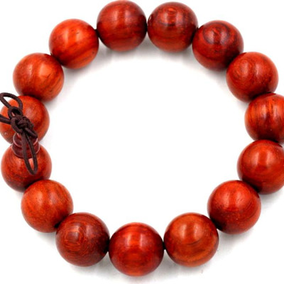 Vòng tay chuỗi hạt gỗ Tử Đàn 15 ly (225mm)