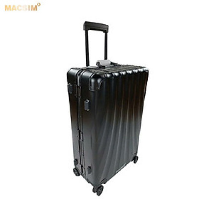 Vali du lịch cao cấp chất liệu hợp kim nhôm nguyên khối MS1307 nhãn hiệu Macsim màu đen cỡ 28inches