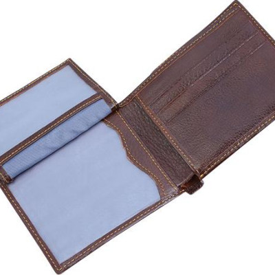 Ví Da Bò Nam Nhiều Ngăn Thẻ Leorno VM04A (12.5 x 9.7 cm) - Nâu