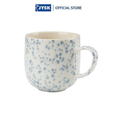 Cốc | JYSK Alf | gốm | xanh/trắng | DK9xC9cm
