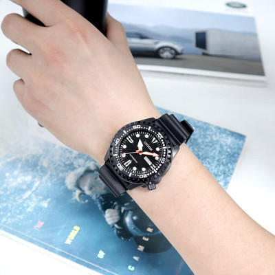 Đồng Hồ Nam Citizen Dây Cao Su NH8385-11E - Mặt Đen