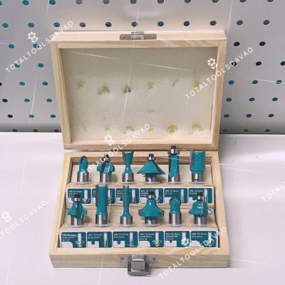 BỘ 12 MŨI PHAY GỖ (12MM) TOTAL TACSR2121