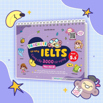 Sách - Takenote Ielts 3000 Từ Vựng Theo Chủ Đề - Band 5.5 - Combo 2 Tập - Megabook