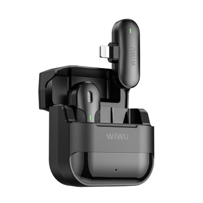 Micro Không Dây WiWU WI-WM001 Dùng Cho Livestream, Âm Thanh Chất Lượng Cao, 1 mic - Hàng Chính Hãng