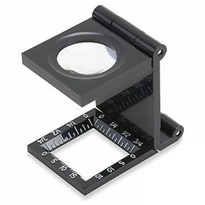  Kính lúp kiểm tra sợi vải có thước đo Carson 6.5x LT-20 - Hàng Chính Hãng