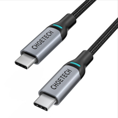 Bộ Củ Sạc Dành Cho Macbook, Laptop, Điện Thoại 65W CHOETECH PD8002 GaN Tech + Type-C to C 100W 1.8M XCC-1002-GY - Hàng Chính Hãng