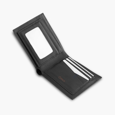 Ví nam Gence dáng ngang da bò Epsom màu đen C10