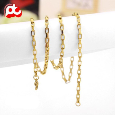 Dây chuyền titan nam cao cấp titan thép không gỉ kiểu hình vuông trangsucpt kích cỡ 3mm PTDCNA169