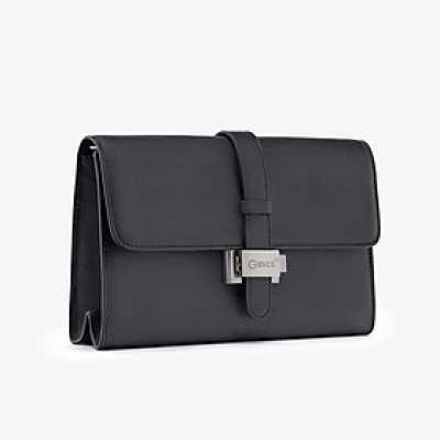 Clutch Cầm Tay Nam Da Bò Taiga HT10 Màu Đen