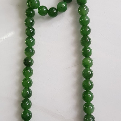 Vòng chuỗi đeo cổ Nữ mới đẹp Đá ngọc jade hay ngọc phật xanh tự nhiên Size 8mm màu xanh ngọc bích bóng sang đẹp hợp mệnh thủy mộc hỏa Quà tặng ý nghĩa cho Mẹ, mình và người thân ý nghĩa ạ