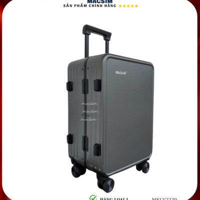 Vali cao cấp Macsim SMLV2230 cỡ 20 inch màu xám/ ghi- Hàng loại 1
