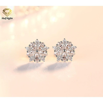 Bông tai bạc Ý 925 Huệ Ngân - Hoa Đẹp RYE141090