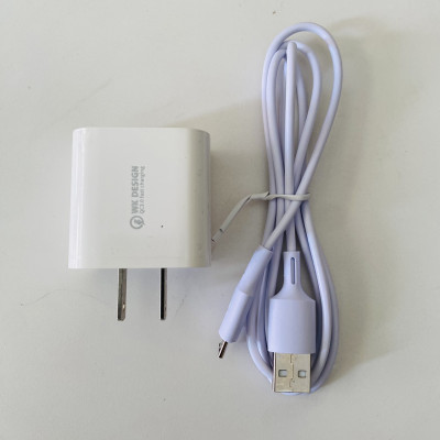 Bộ sạc nhanh 18w tích hợp Maxspeed QC 3.0 kèm cáp sạc micro WK WP-U57 dùng cho smartphone androi - Hàng chính hãng