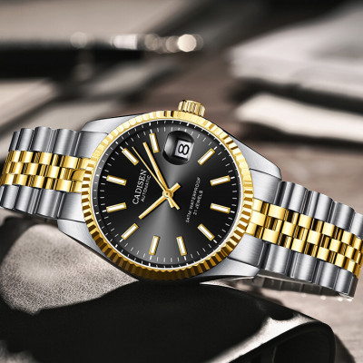 Đồng Hồ Nam Cadisen C8053M1 Chính Hãng Full Box Chống Nước Kính Chống Xước Dây Thép BH 2 Năm Máy Cơ