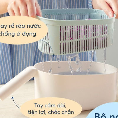 Bộ Nạo Cắt Rau Củ Quả Đa Năng YOKO Có Nhiều Lưỡi Thay Thế - Hàng chính hãng Inochi ( Tặng kèm khăn lau PaKaSa) 