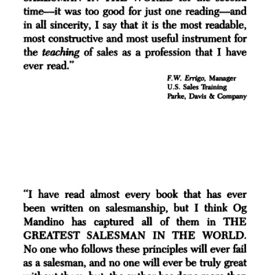 The Greatest Salesman in the World