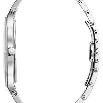 Đồng Hồ Nam Bulova Đính Kim Cương Dây Thép Không Gỉ 96E117 - Mặt Đen