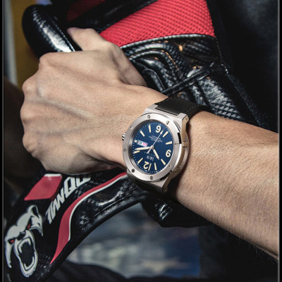 Đồng hồ nam chính hãng IW CARNIVAL IW589G-1 Kính sapphire ,chống xước,Chống nước ,Bảo hành 24 tháng,Máy cơ (Automatic),Dây da cao cấp,thiết kế lộ cơ thể thao