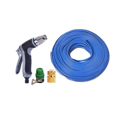 Bộ dây vòi xịt nước rửa xe,tưới cây tăng áp 3 lần 20m(cút đồng nối nhựa xanh) 206817