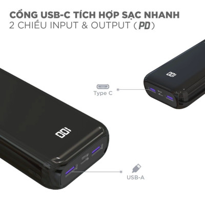 Pin dự phòng Energizer UE20011PQ 20000mAh | Hàng Chính Hãng