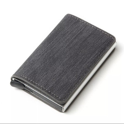 Bóp ví nam đựng thẻ tín dụng, GPLX, CCCD, Card,... có lẫy tự động tích hợp công nghệ chống trộm thông minh RFID
