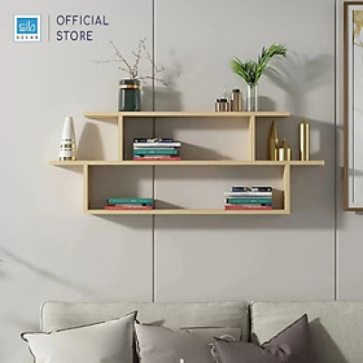 Kệ Gỗ Treo Tường Xếp Tầng Cách Điệu Thương Hiệu SIB Decor KT502