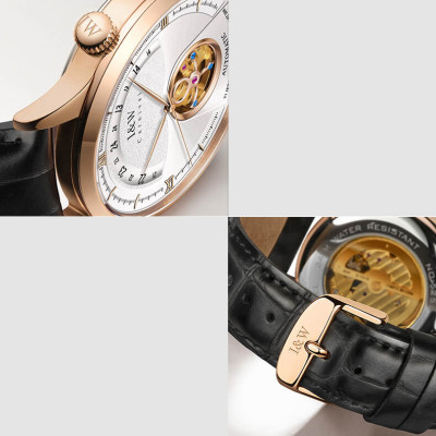 Đồng Hồ Nam I&W Carnival 525G2 Chính Hãng Full Box Chống Nước Kính Chống Xước Dây Da Cao Cấp BH 24T (Máy Cơ Tự Động)