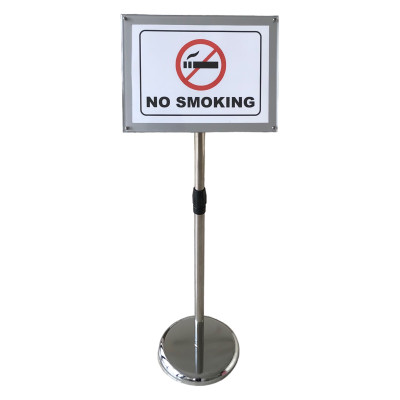 Standee trụ inox khung mica A3